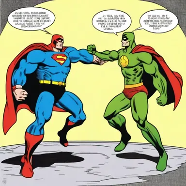 In comics, the superhero and their arch-nemesis were depicted as antiparallel characters, constantly battling each other in opposite directions.