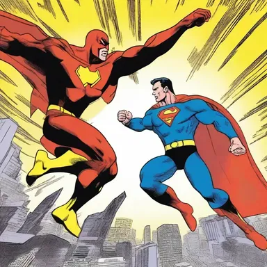 In comics, the superhero and their arch-nemesis were depicted as antiparallel characters, constantly battling each other in opposite directions.