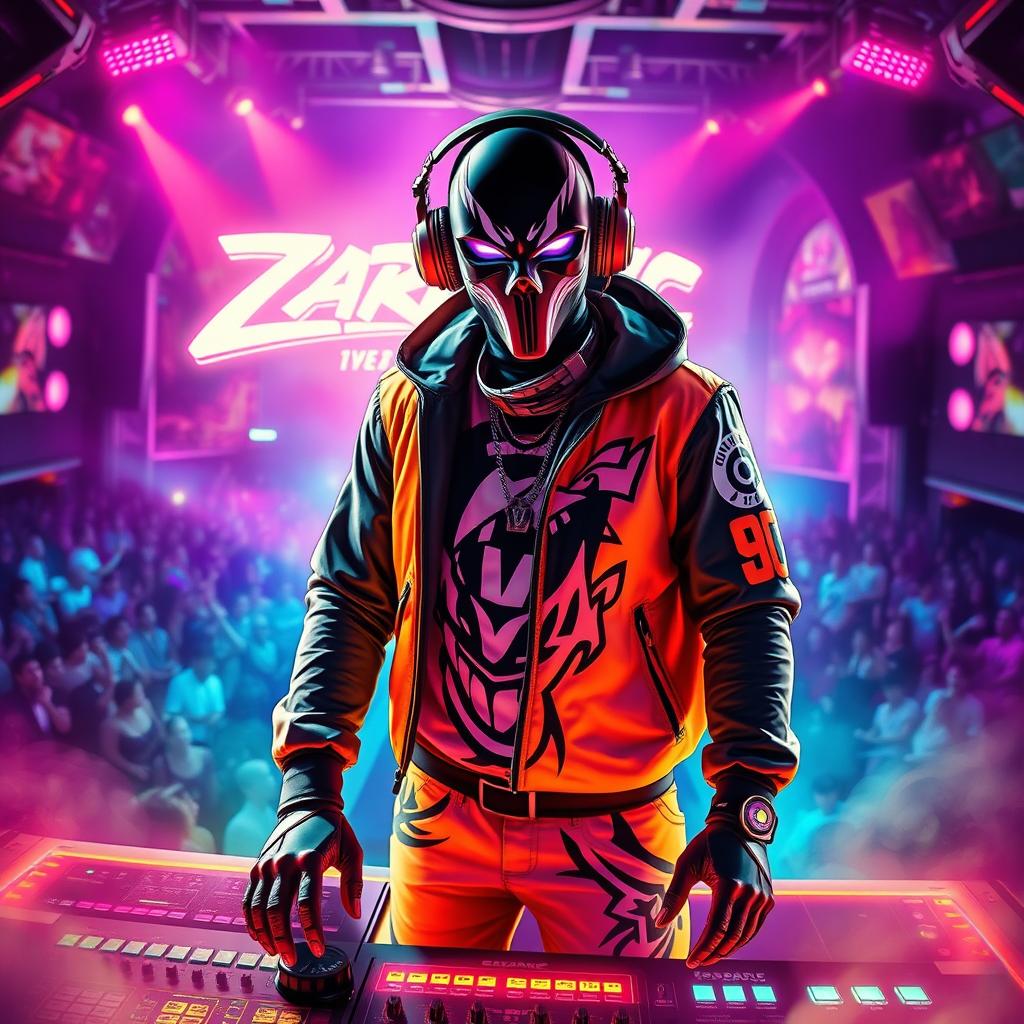 A dynamic and electrifying representation of Zardonic, the iconic DJ and electronic music producer