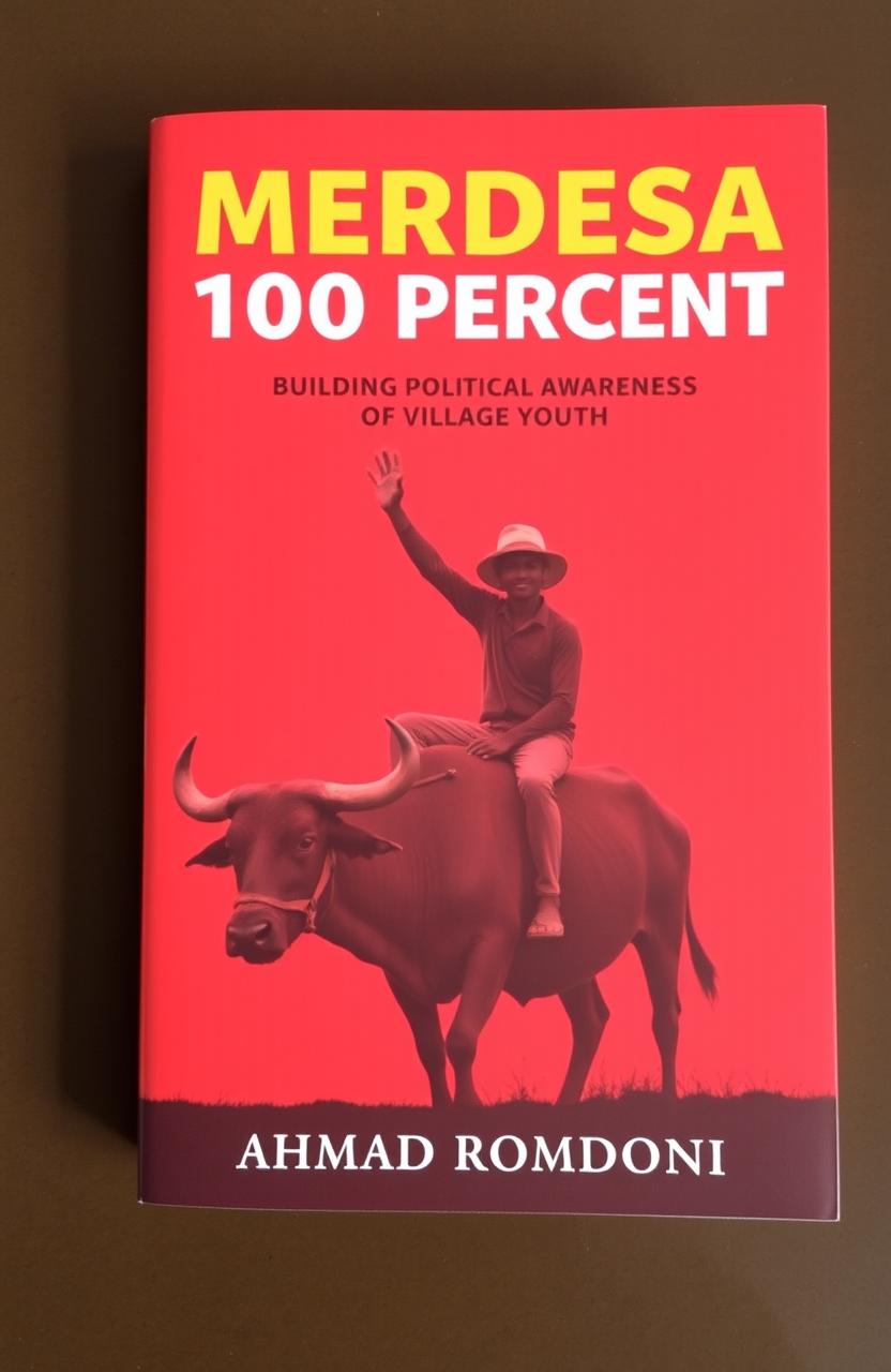 A striking book cover featuring a dominant red color scheme