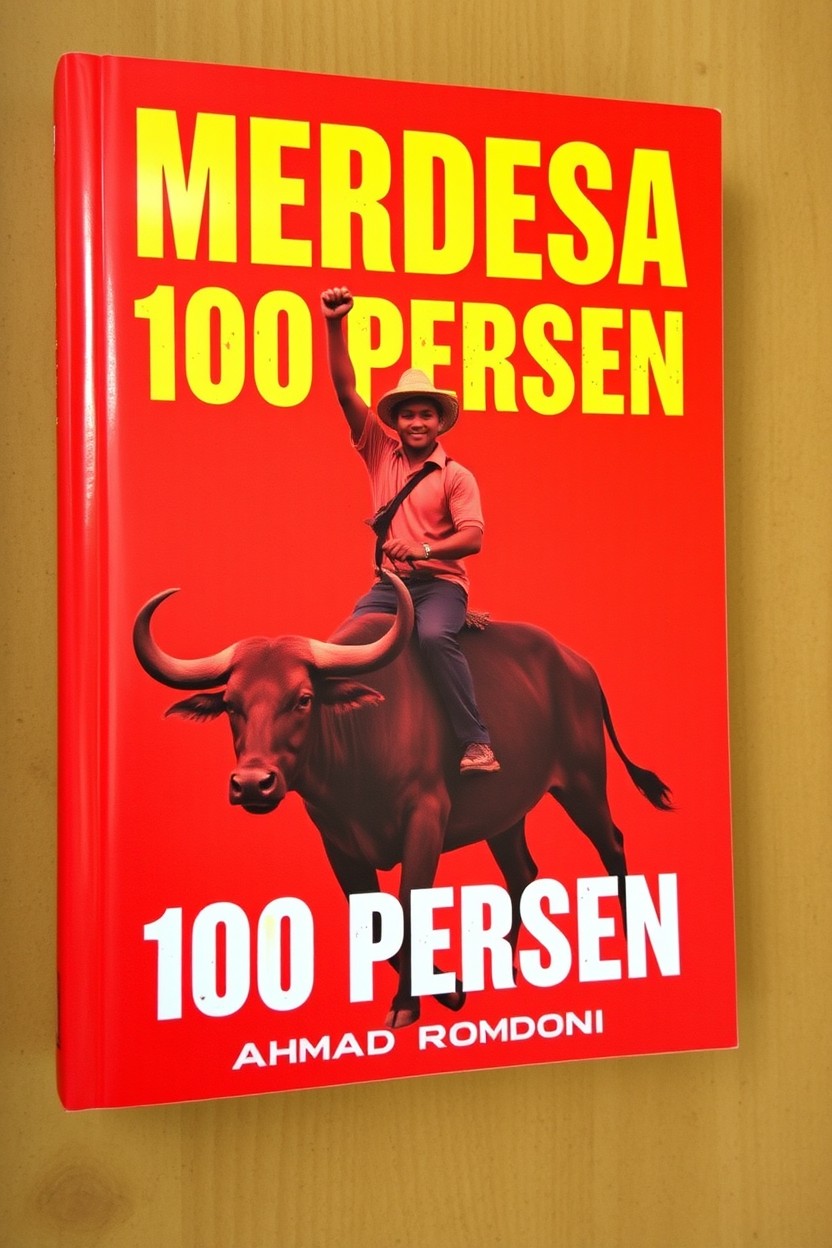 A striking book cover with a dominant red color scheme