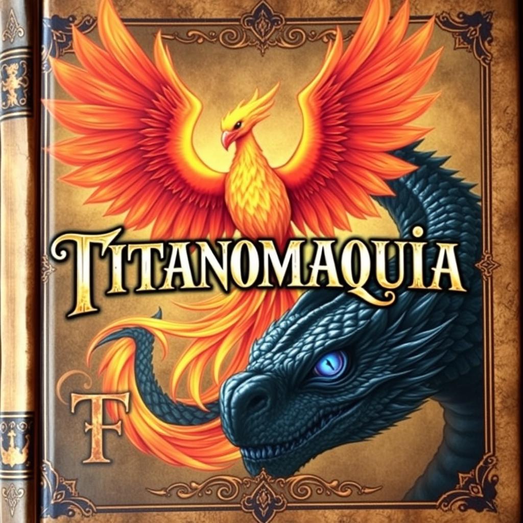 An enchanting book cover for the title 'Titanomaquia'