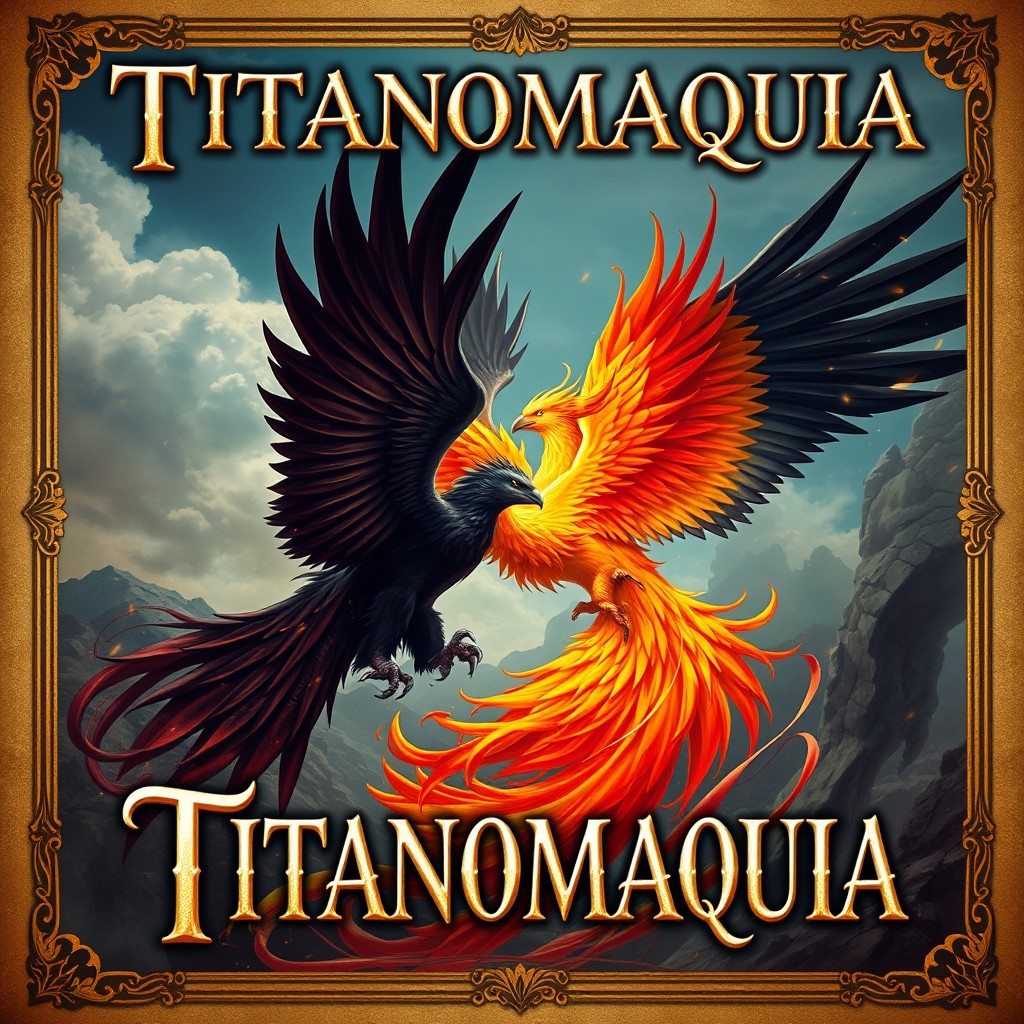 An enchanting book cover for the title 'Titanomaquia'
