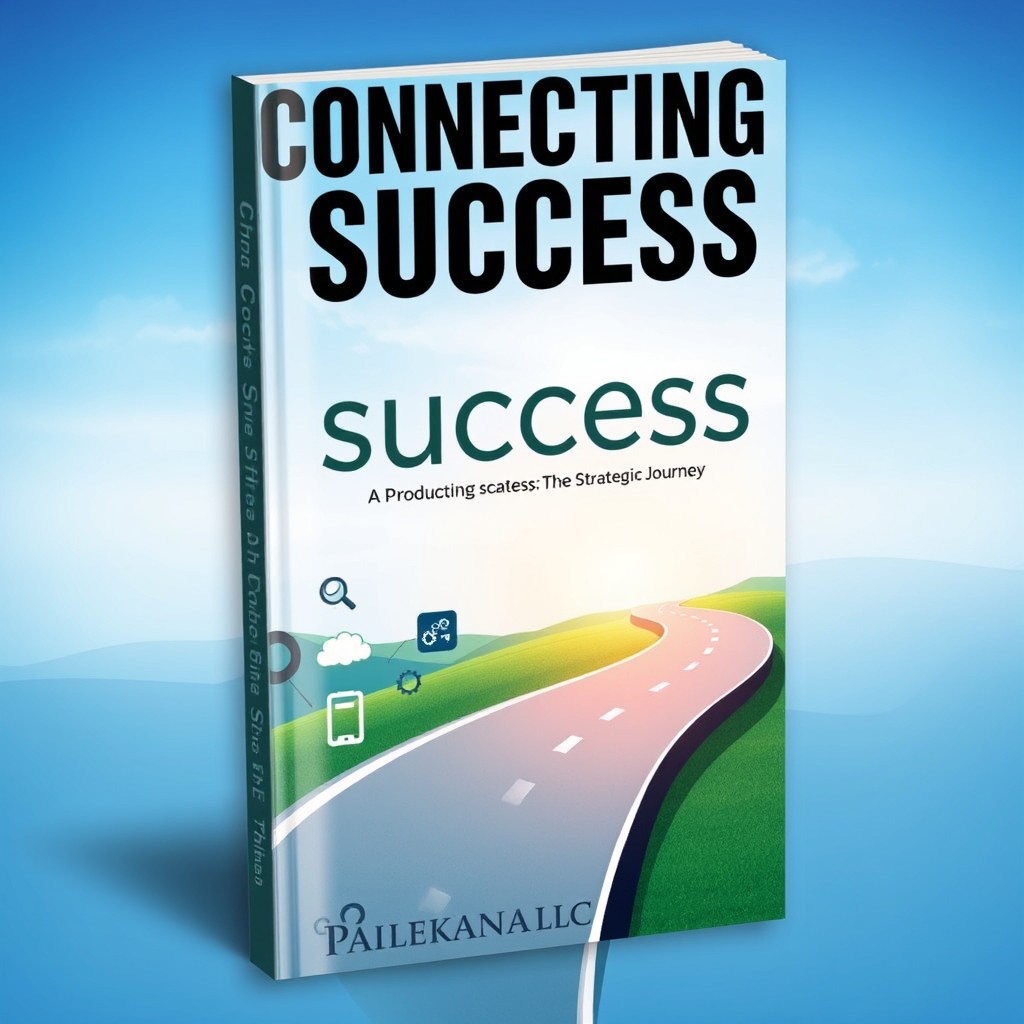 A visually striking book cover for 'Connecting Success: The Strategic Journey' by Palekana LLC