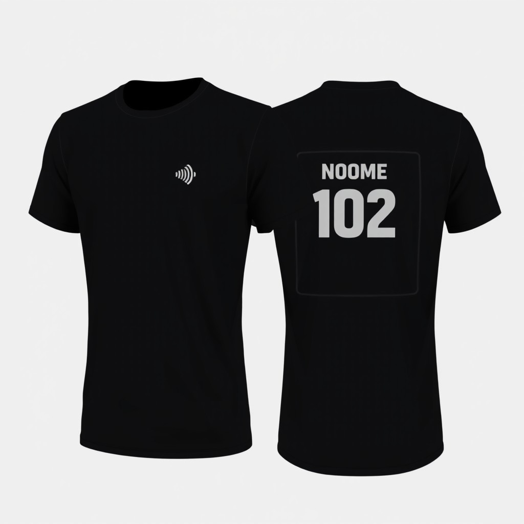 A sleek, modern black t-shirt design for a Telecommunications course at IFG Campus Goiânia