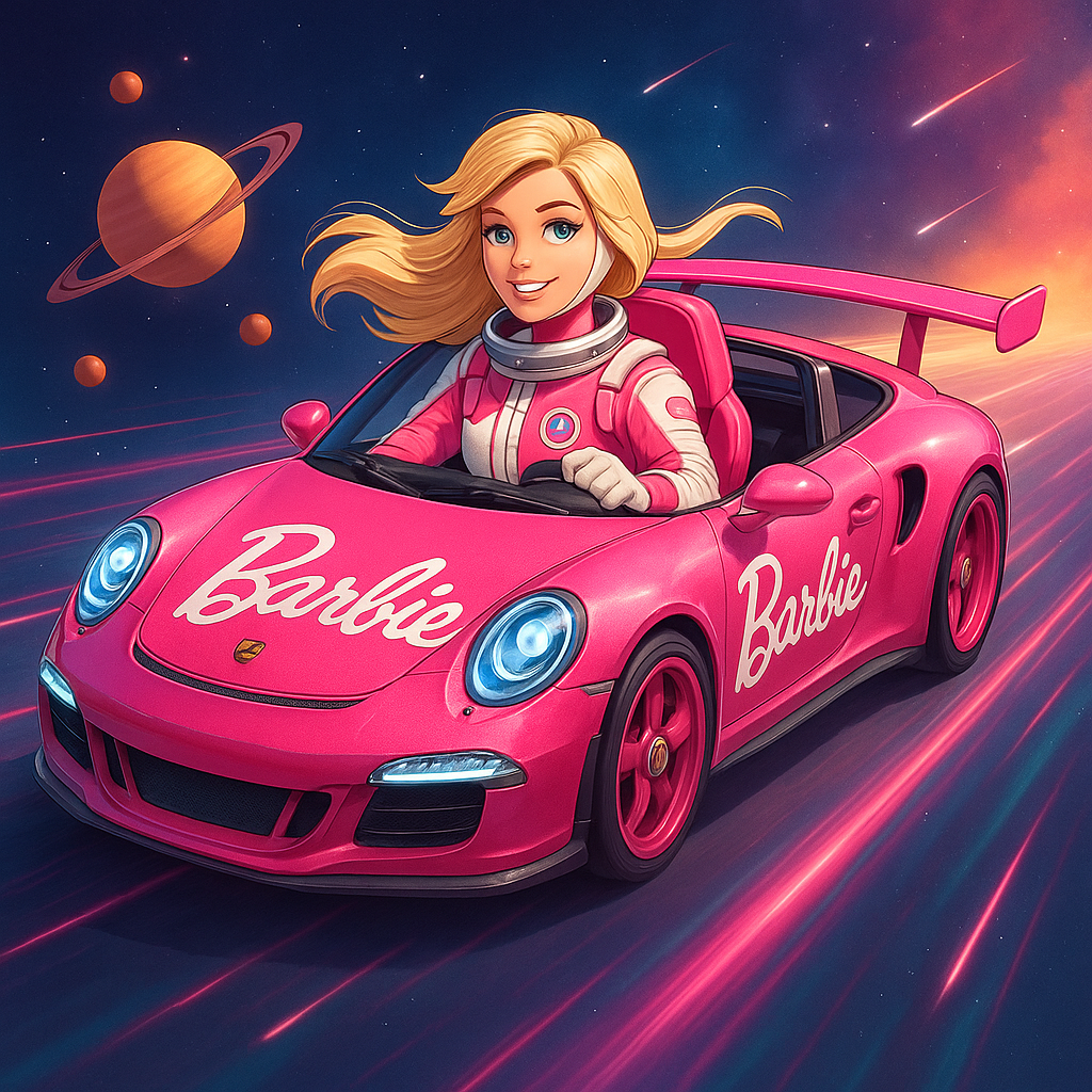 barbie needs to be driving it