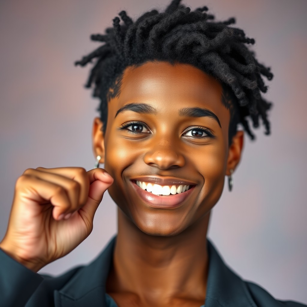 A vibrant and engaging portrait of a person striking a confident pose
