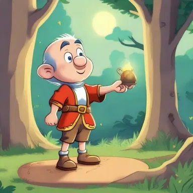 The cartoon character stumbled upon an enchanted antiquity that granted him magical powers.