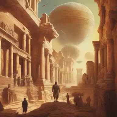 The science fiction novel depicts a time travel adventure that takes the protagonist back to antiquity, where they witness the rise and fall of ancient civilizations.