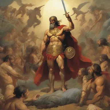 The epic poem beautifully describes the myths and legends of antiquity, portraying gods, heroes, and epic battles.