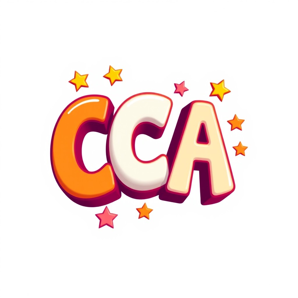 A bold and colorful 3D design for the logo "C