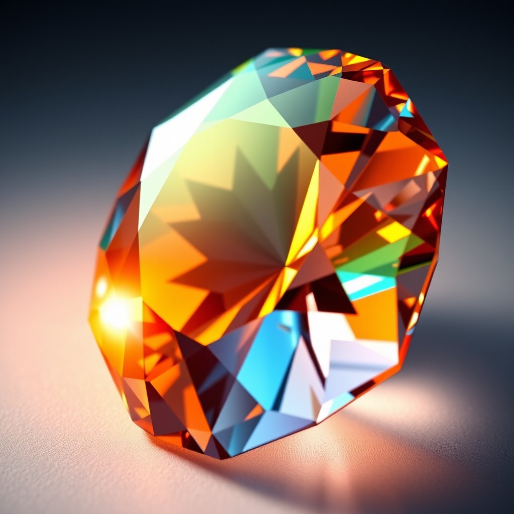 A dazzling close-up visualization of 'Zircon', showcasing the gemstone in all its glory