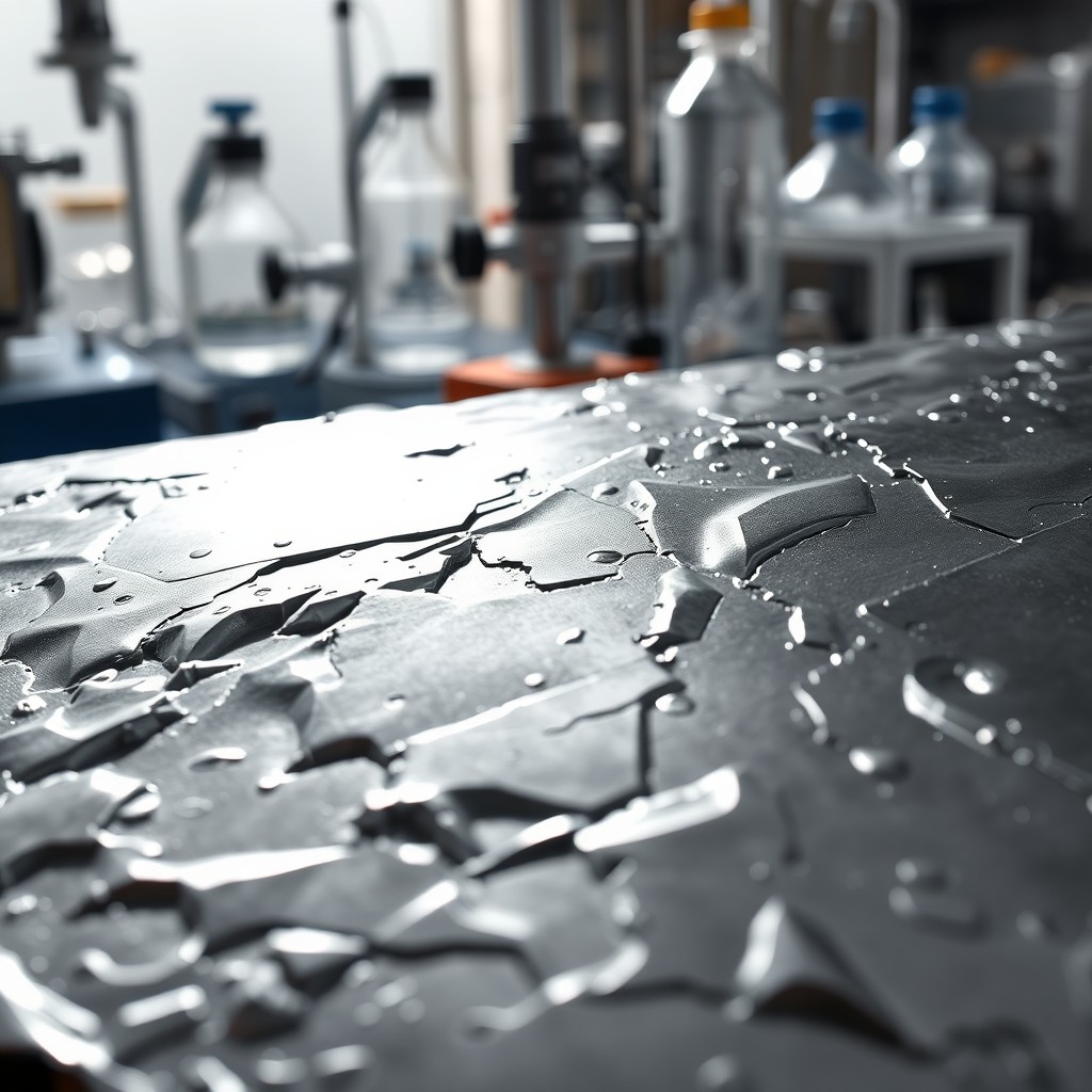 A detailed, high-resolution image of 'Zirconium', focusing on its metallic form