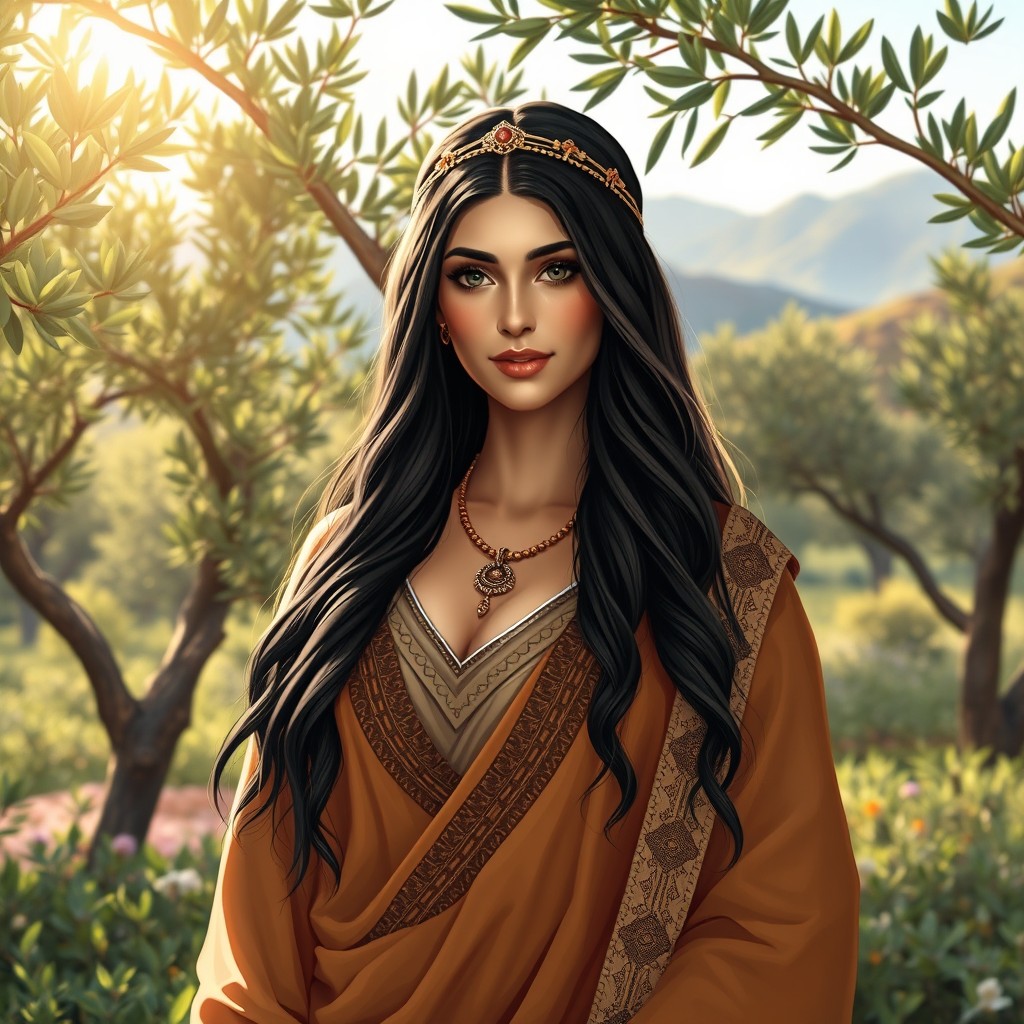 Portrait of Abigail from the Bible, depicted as a beautiful, wise woman