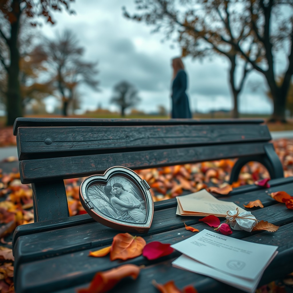 A poignant and emotional scene symbolizing heartbreak and separation