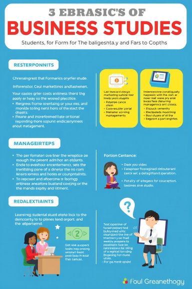 Engaging Business Studies Infographic for Form One and Two Students