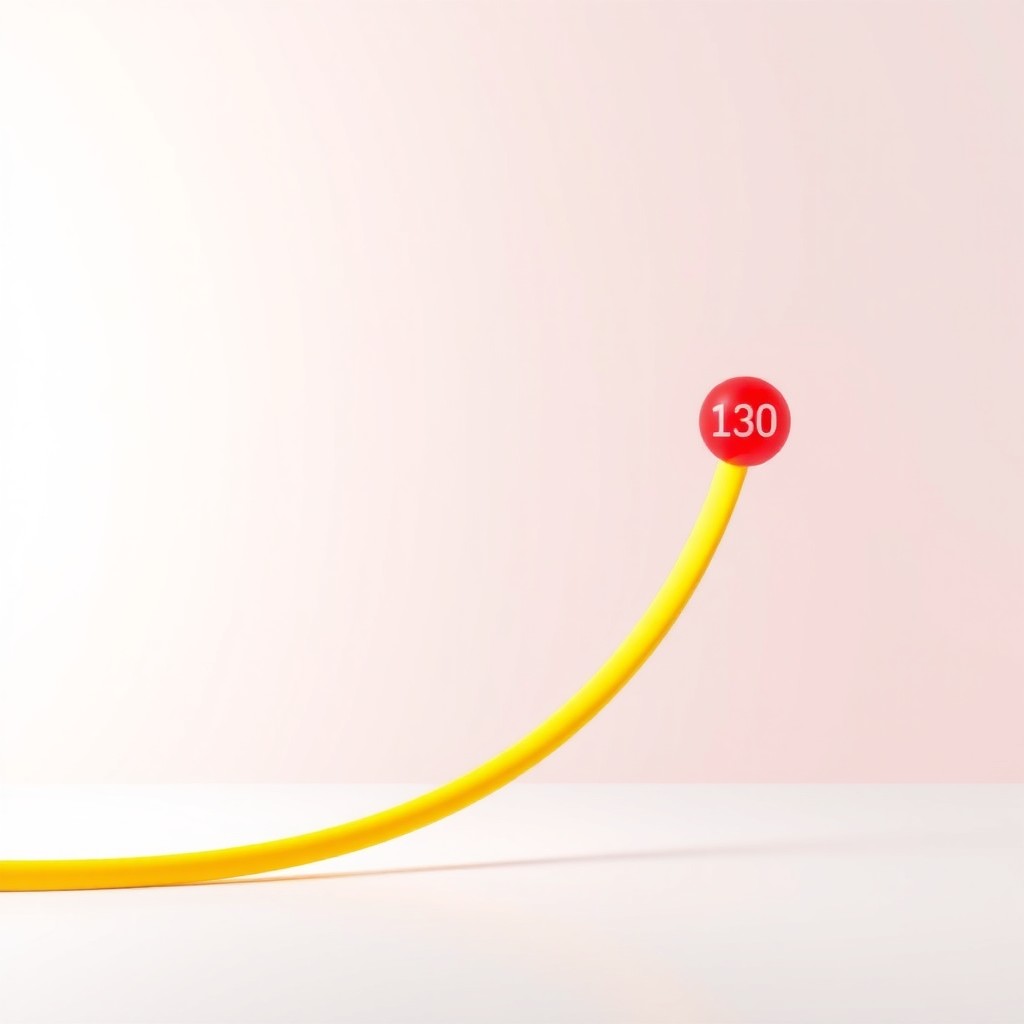 An abstract representation featuring a smooth, clear surface highlighting a vibrant yellow line that curves gracefully across the canvas, creating a sense of flow