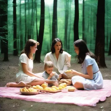 Antithetically, the horror movie began with a peaceful scene of a family picnic before descending into chaos and terror.