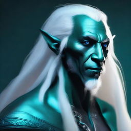 An elegant digital art of Hael'Afein Ken'lyl, a 102-year-old Drow elf