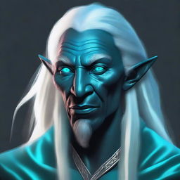 An elegant digital art of Hael'Afein Ken'lyl, a 102-year-old Drow elf