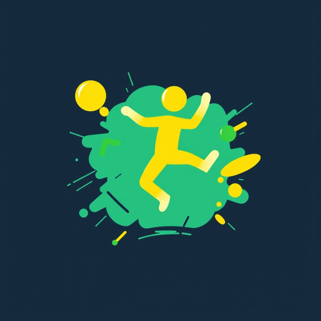 An icon depicting the concept of jumps or hops, illustrating dynamic movement and energy