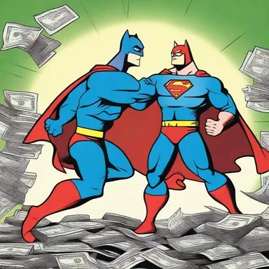 In cartoons, the antitrust law could be depicted as a superhero fighting against a villainous monopoly.