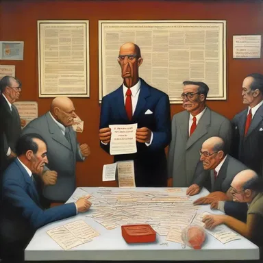 The artist incorporated the concept of antitrust law into their painting to criticize the negative effects of monopolies on the market.