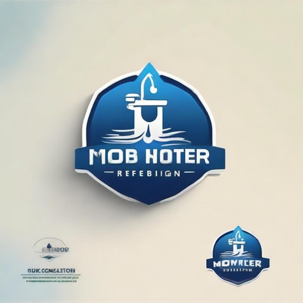 Generate a professional business logo that emphasizes the words 'MYOB Water Refilling Station'. The logo should look clean and refreshing to represent the nature of the business.