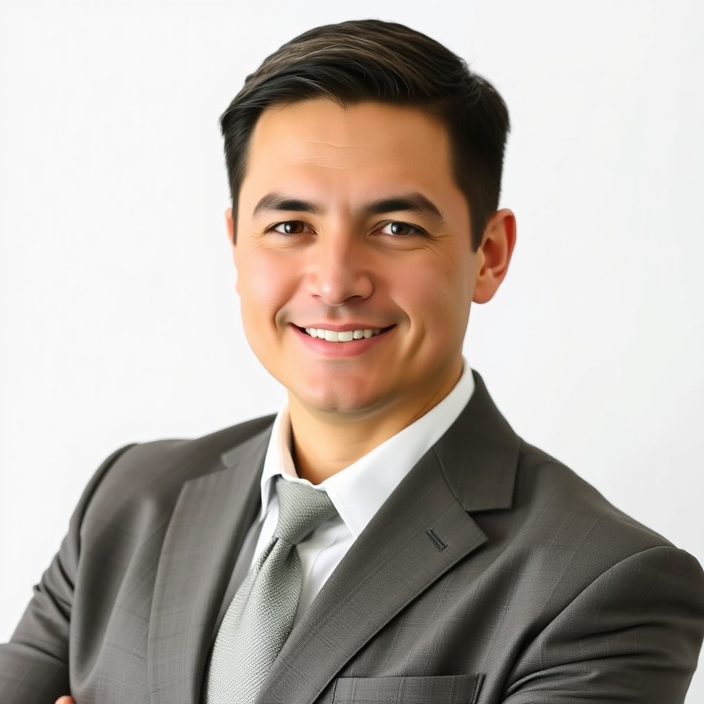 A professional headshot suitable for a resume, featuring a well-dressed individual with a confident and approachable expression