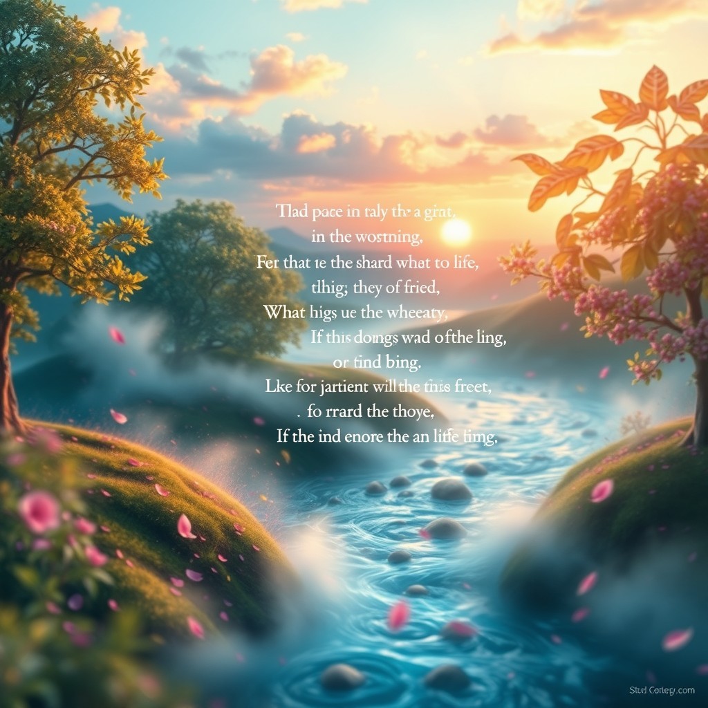 A beautiful, surreal representation of a poem coming to life