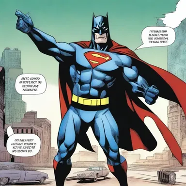 In the comics, the superhero character is portrayed as the powerful antitype of the villain.