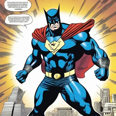 In the comics, the superhero character is portrayed as the powerful antitype of the villain.