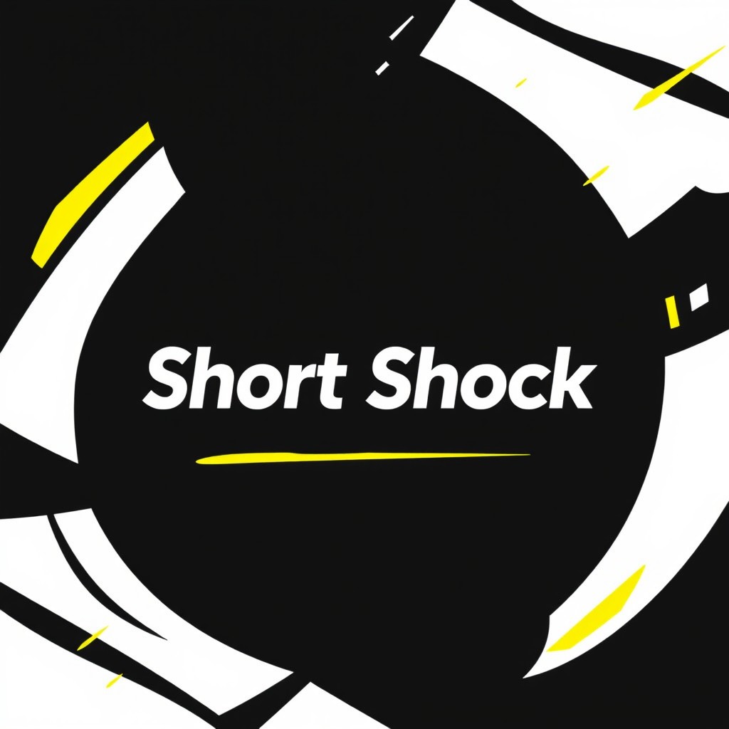 A modern and eye-catching background for a YouTube Shorts account named 'Short Shock'