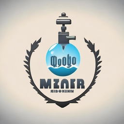 Design a business logo for 'MYOB Water Refilling Station'. Incorporate elements signifying water and refilling. Make sure 'MYOB' and 'Water Refilling Station' are prominently featured.