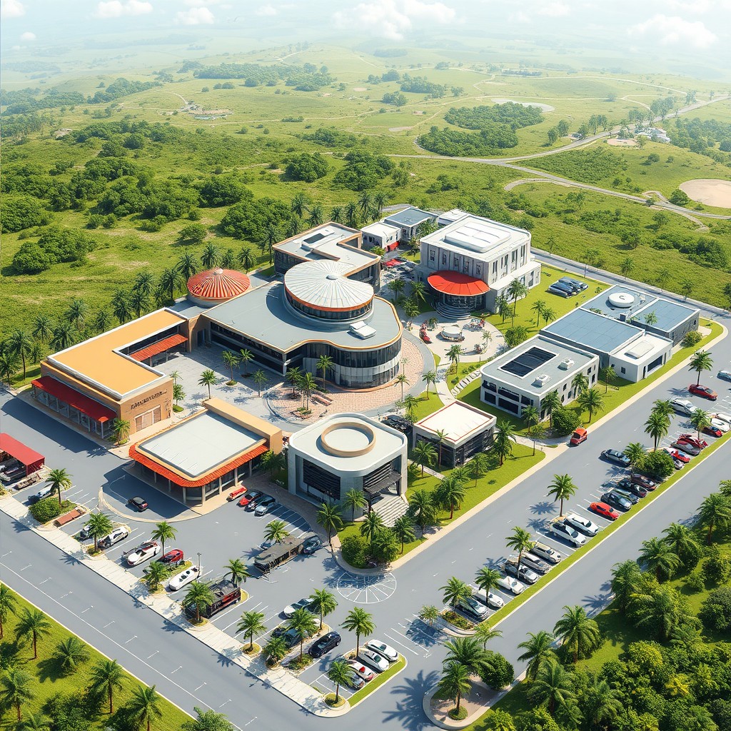Vibrant Film Park Concept Illustration in Curaçao | Idyllic AI