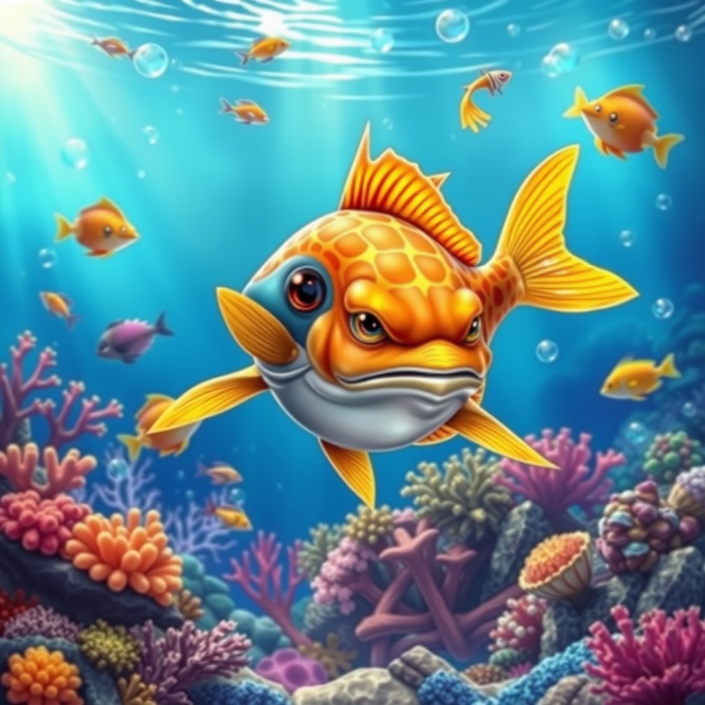 A vibrant and magical background for a page titled 'Seyed Al-Bahhar' (سيد البحار), featuring an enchanted underwater scene
