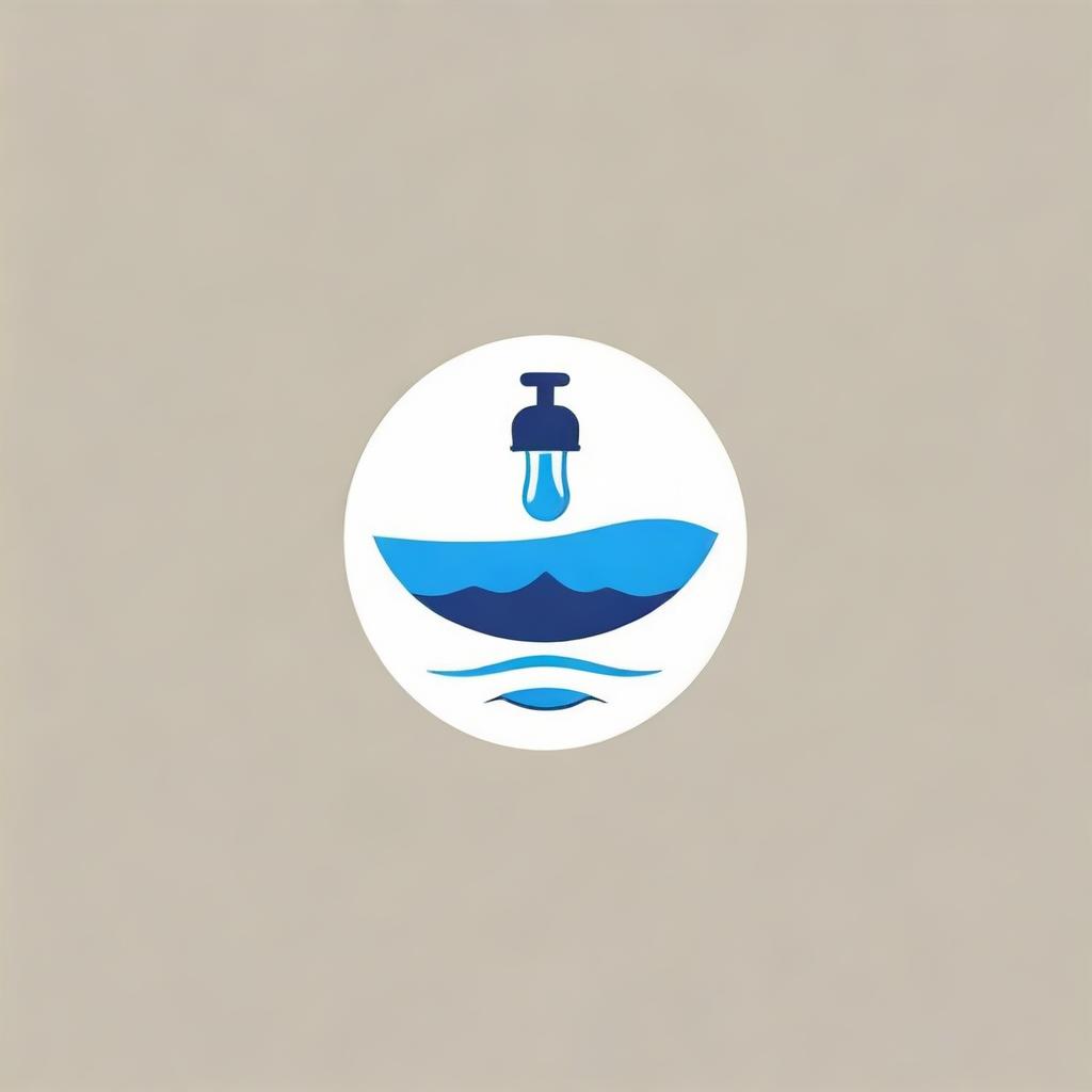 Create a business logo featuring the company name 'MYOB' and its nature of business, 'Water Refilling Station'. Use symbols related to water and refilling, ensuring a distinct and recognisable design.