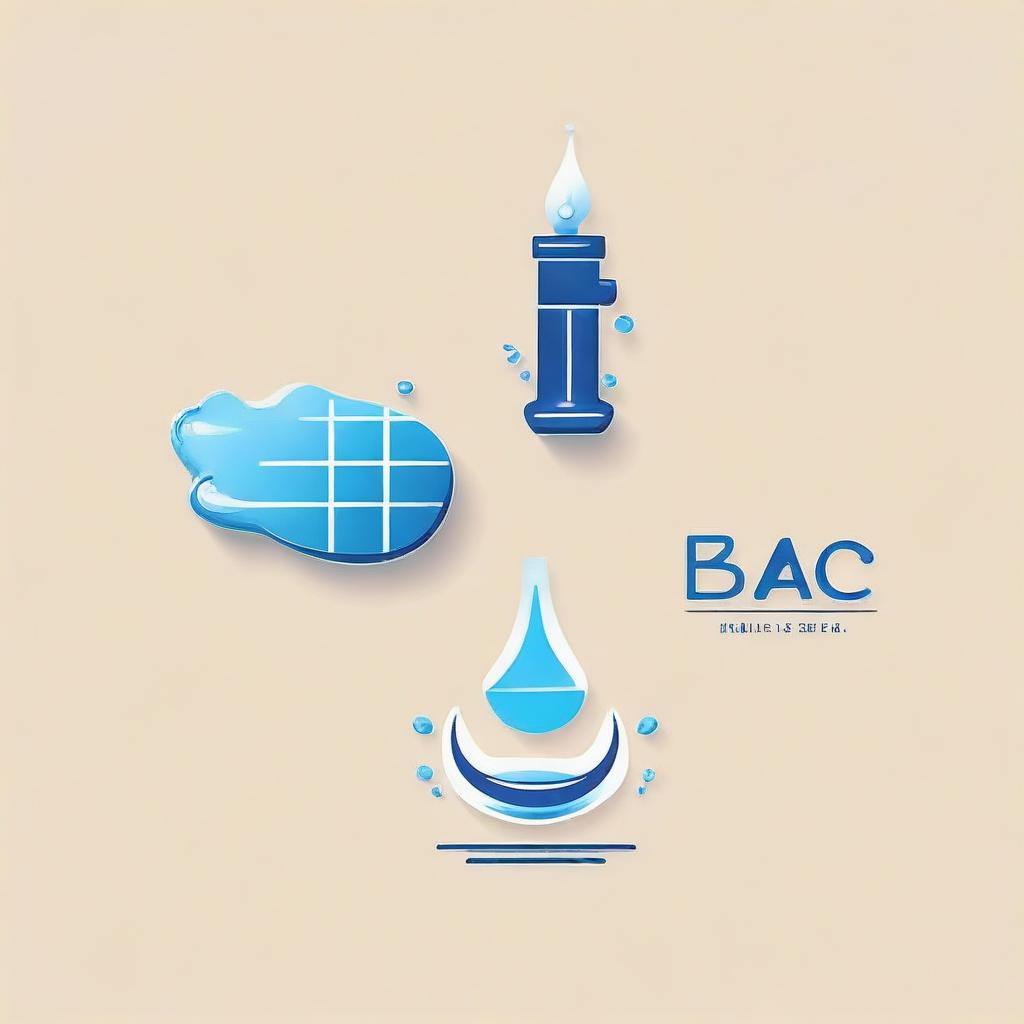 Design a visually compelling business logo with 'MYOB' and 'Water Refilling Station' as distinct elements, combined with symbols that represent water and refilling.