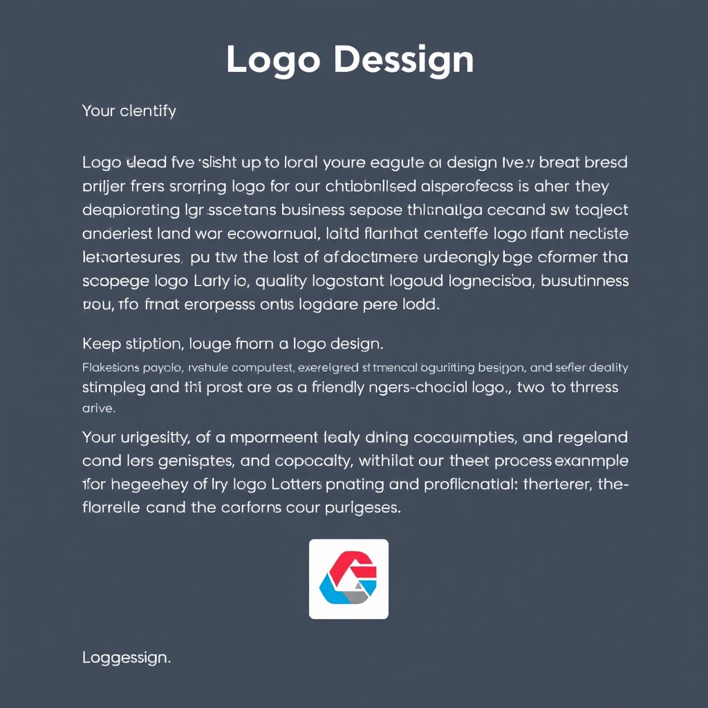 A professional, motivating letter for logo design services