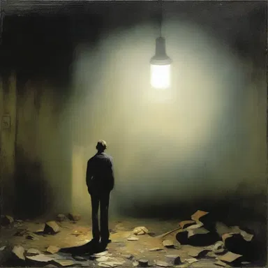 In art, the antonym of 'light' could be 'darkness'.