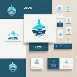 Create a business logo featuring 'MYOB' as the main element, with imagery that suggests a 'Water Refilling Station'. The design should be clean and compelling.