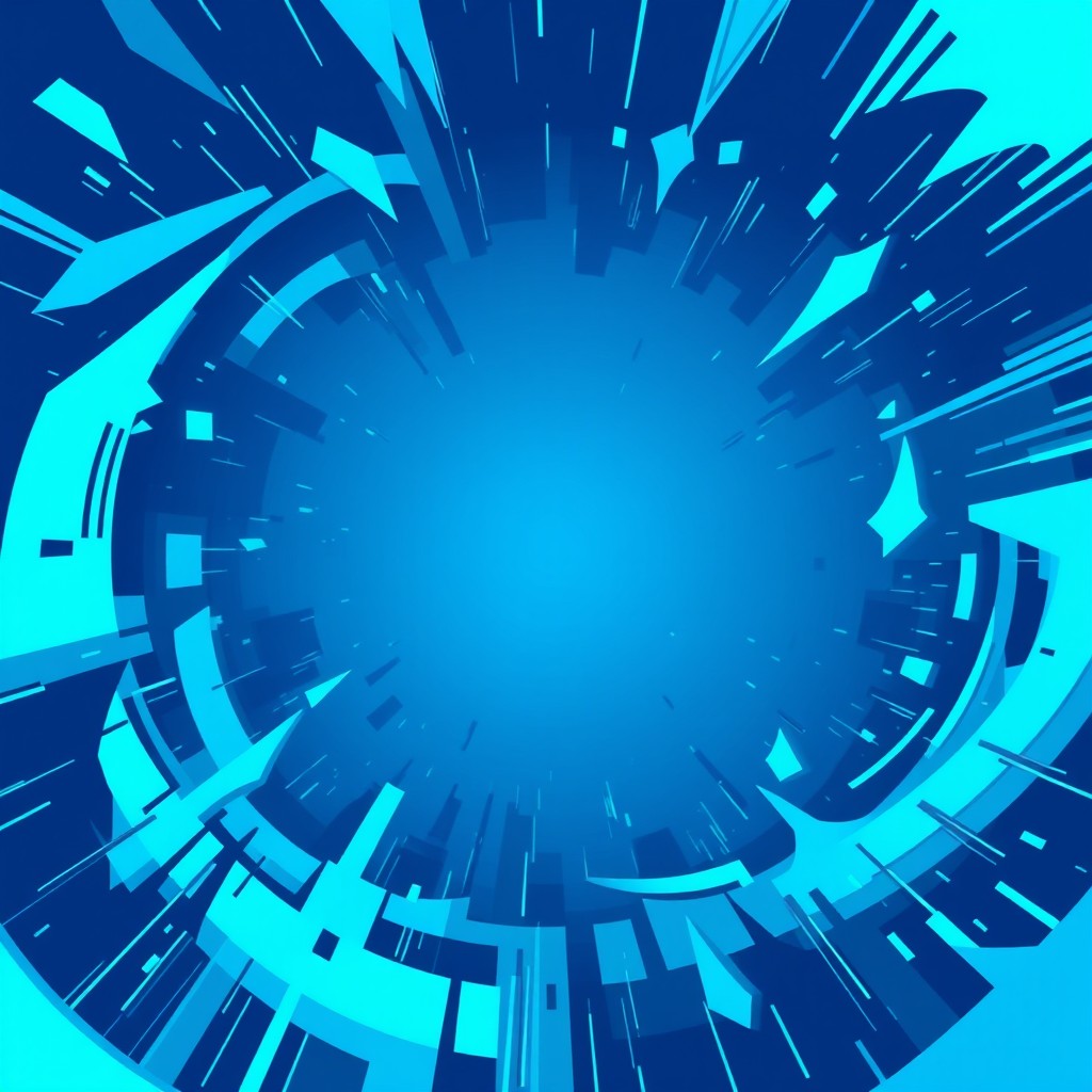 A dynamic blue background designed to evoke a sense of panic within a Roblox-inspired aesthetic