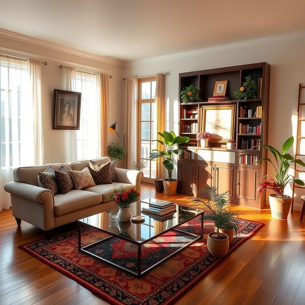 Cozy Elegance: Transform Your Living Room with AI-Generated Design Ideas