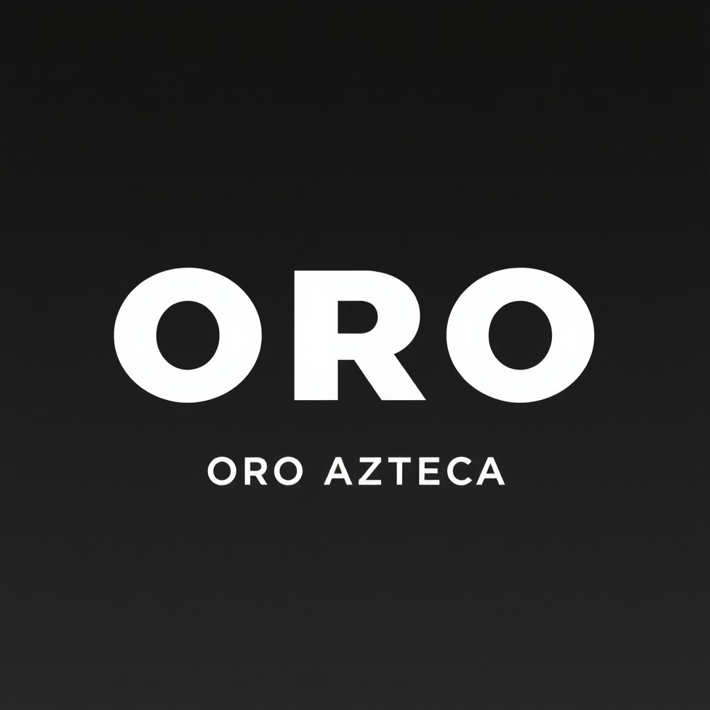 Create a logo design for a business named 'Oro Azteca' that combines a pluridimensional, innovative, futuristic yet retro aesthetic