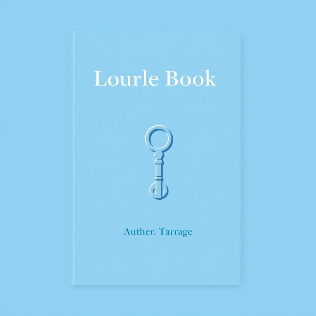 A simple and elegant book cover design with a light blue background