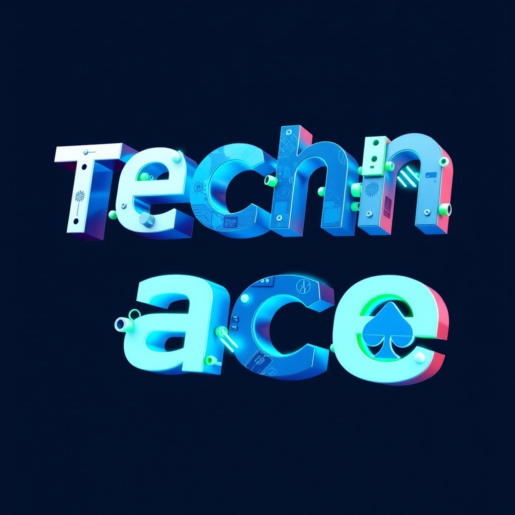 An artistic representation featuring the text "Technoace" prominently displayed