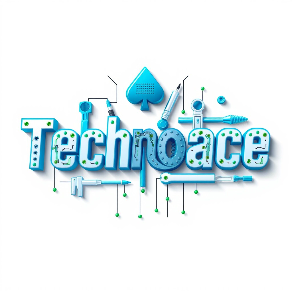 An artistic representation featuring the text "Technoace" prominently displayed