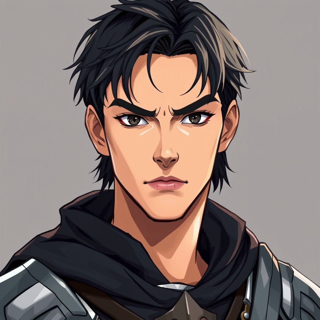 An androgynous face of a person aged between 25 and 28 years