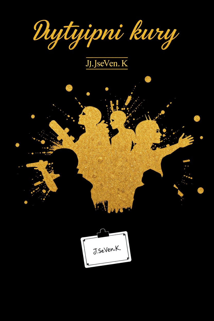 A striking image featuring a black background adorned with golden splashes