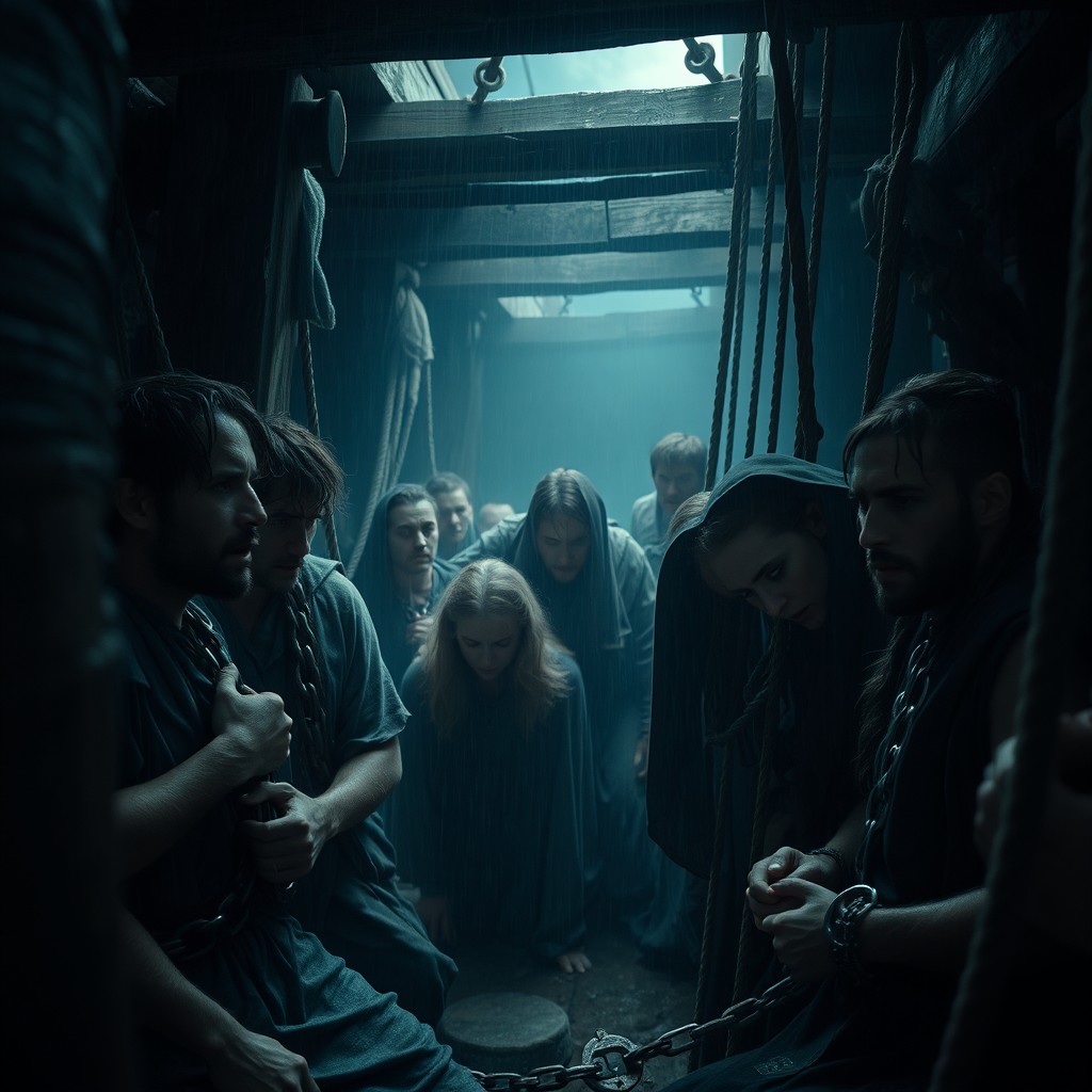 A cinematic and realistic scene set in the year A